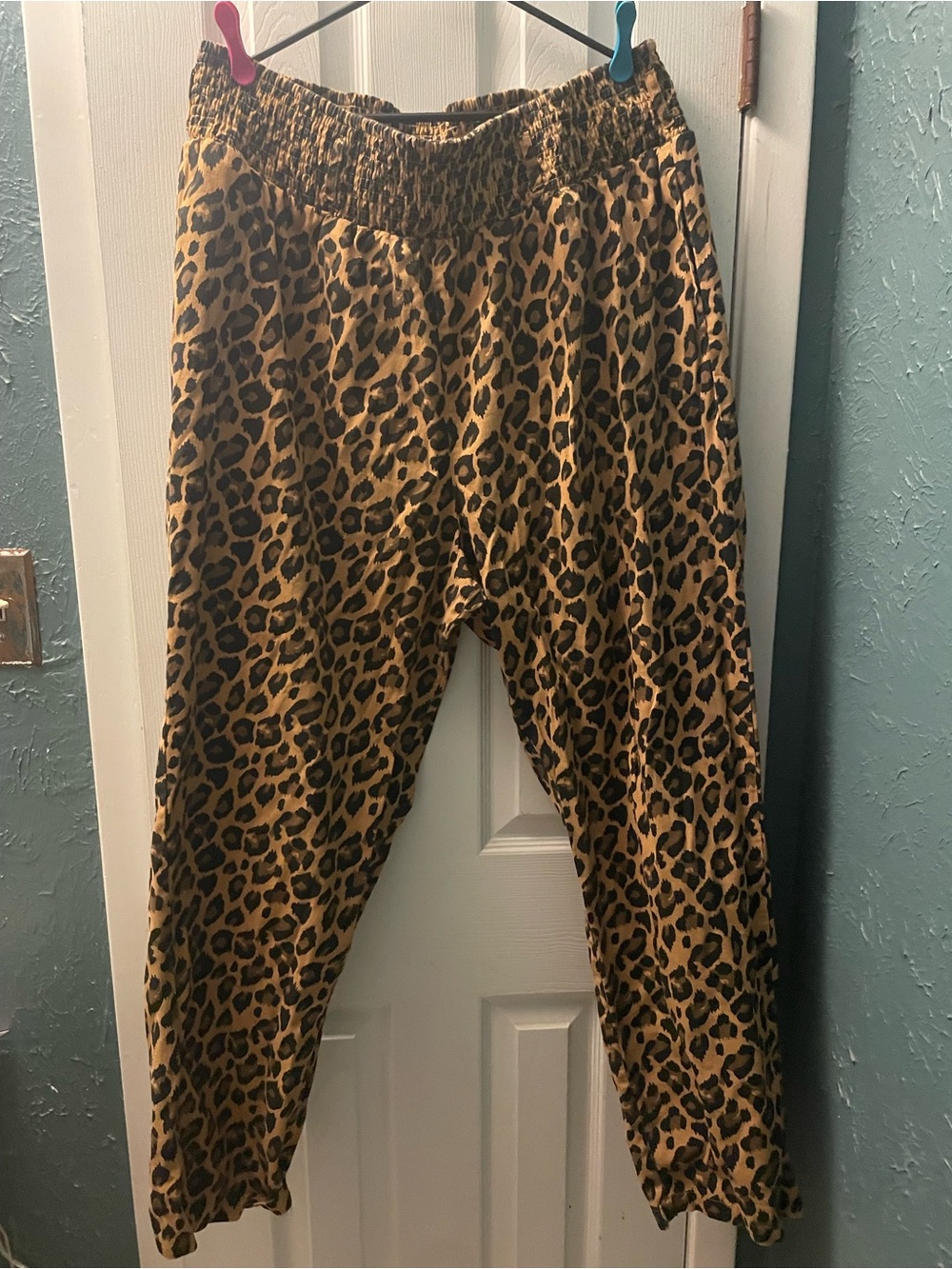 EUC Lucy & Yak Alexa Cotton Leopard Print Trousers | Women’s XL / XXL (UK XL/L)